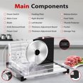 thumbnail image 6 of PANTI Electric Meat Slicer, 120W Food Slicer with 0-18mm Adjustable Thickness, Removable Stainless Steel Blade, 6 of 15
