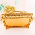 thumbnail image 4 of Coffee Serving Tray Vintage Style Gold Color Sturdy Zinc Alloy Elegant Metal Serving Tray for Home Bar Cafe, 4 of 8