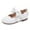 White, variant on Akiihool Toddler Mary Jane Shoes Girls Toddler Flower Girl Dress Shoes Little Girl Ballet Flats for Wedding Party (Brown,9)