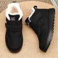 thumbnail image 5 of XXWXYD Boots Girls Boots Snow Boots Fashion Casual Sneakers Breathable Flat Casual Shoes Winter Padded Warm Women's Boots for Comfortable Shoe(9.5-10 Years,Black), 5 of 8