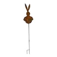 thumbnail image 2 of Decorative Garden Stakes Easter Vintage Metal Rabbit Shaped Planter Rustic Patina Finish Bunny Decor Spring Decor for Outdoor Garden Yard Small Flowers Spring Displays Easter Decorations, 2 of 7
