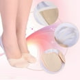 thumbnail image 2 of DEEPCRAFF Beige Half Toe Ballet Shoe with Toe Room and Double Elastic Placement, 2 of 8