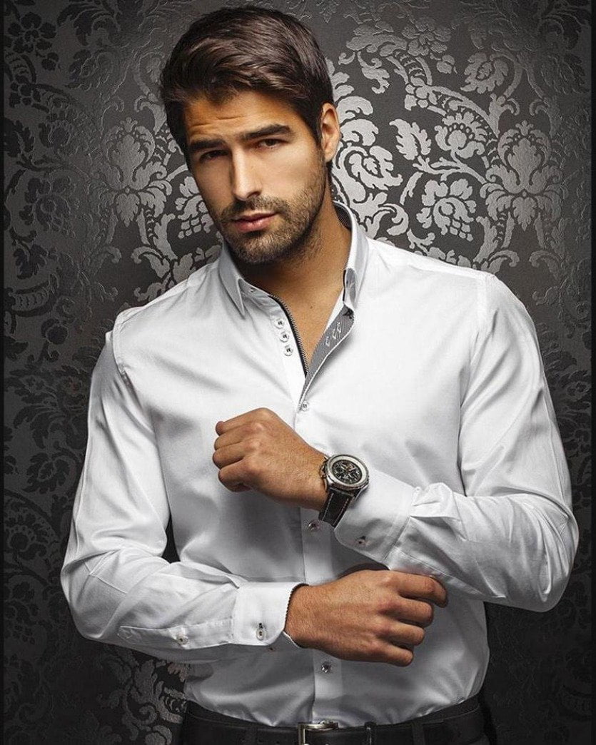 Au Noir FERRE White Dress Shirt Style 