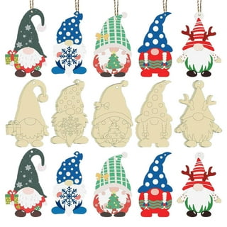 Choice 30PCS Wooden Crafts to Paint Christmas Tree Hanging Ornaments  Unfinished Wood Cutouts Christmas Decoration DIY Crafts (Wood 