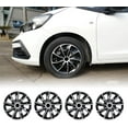 thumbnail image 6 of 15" Set of 4 Silver&Black Wheel Covers Snap on Hub Caps Fit R15 Tire + Steel Rim, 6 of 11