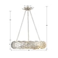 thumbnail image 2 of 536-SA Crystorama Lighting Broche - 6 Light Chandelier-5 Inches Tall and 24 Inches Wide-Antique Silver Finish, 2 of 8