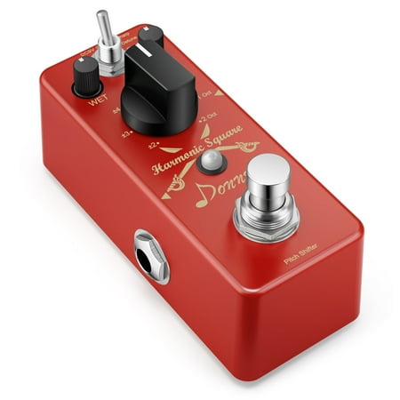 Donner Octave Guitar Pedal, Harmonic Square Digital Octave Pedal Pitch Shifter 7 Shift Types 3 Tone Modes Sharp Detune Flat True Bypass