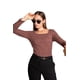 thumbnail image 1 of Blusa KAINA azul André Badi con escote cuadrado cortes en delantero y mangas largas, 1 of 5