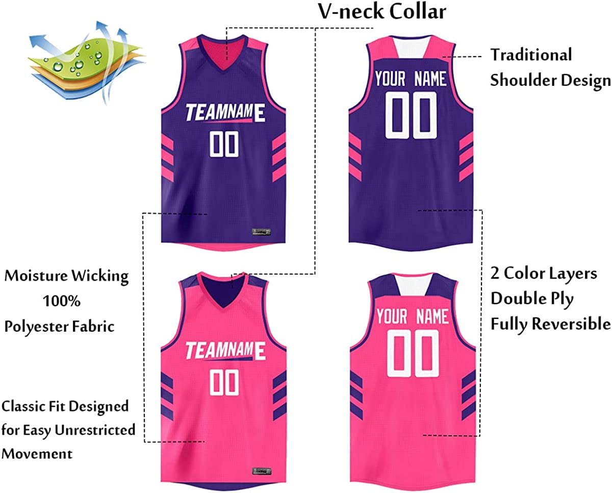 Custom Basketball Jersey Personalized Printed Reversible Customized Name  Number Team Jerseys Men Blank Shirts Gift Sports