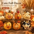 thumbnail image 4 of Halloween Pumpkin Decor Cute Pig Face 4.5 X 4.5 Inch Resin Statue for Outdoor Fall Porch Lawn Home Fall Decor Seasonal Display, 4 of 5