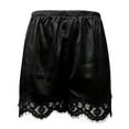 thumbnail image 5 of Glisme Casual Shorts For Women Fashion Casual Shorts With Lace Trim Design High Waist Wide Leg Autumn Comfortable Soft Stretch Pant Black Trousers Athletic Fit, 5 of 5