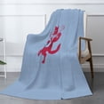 thumbnail image 3 of XMXT Throw Blankets, Dancing Cat Pattern Blue Bed Blanket for Bedroom Sofa, 50 x 70 inches Blue, 3 of 9