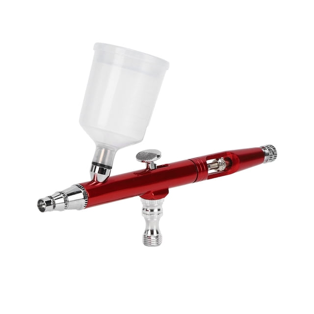 Pintura aerógrafo pistola cola ajuste externo DIY herramienta de pulverización manual para publicidad pasteles rojo