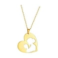 thumbnail image 1 of Collar con colgante de corazón para el Día de la Madre, ideal para celebraciones navideñas y bodas. Color dorado, 1 of 9