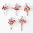 thumbnail image 4 of Bridal Corsage Bridal and Groom Corsage, Artificial Wedding Flower Boutonniere for Lapel Decoration Groom Boutonniere Baby's Breath Boutonnière Lavender & Orchid Boutonnière, 4 of 7