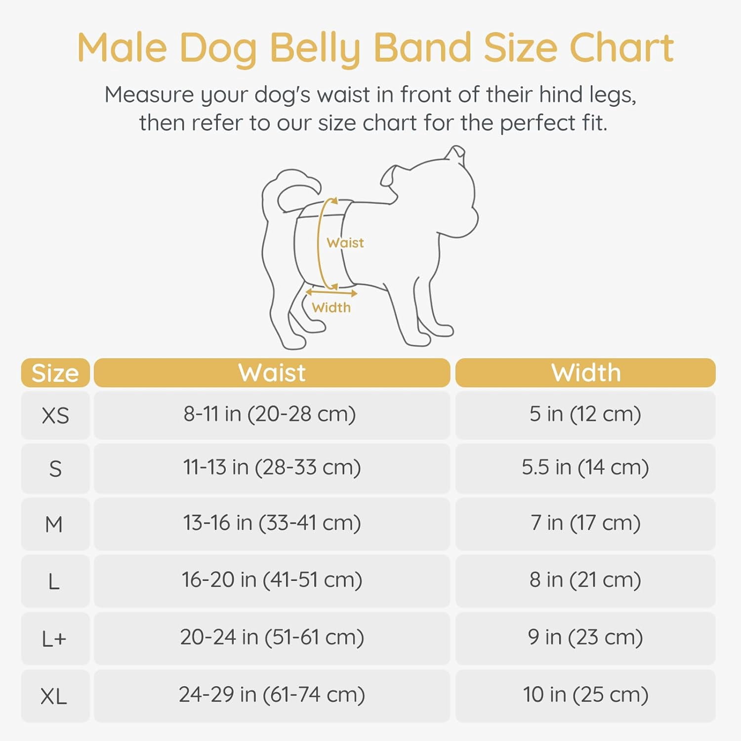 BELLA & PAL Light Gray Male Dog Diapers, 3-Pack, Highly Absorbent Washable Diapers for Small Dogs, Leak-Proof Puppy Diapers, XS
