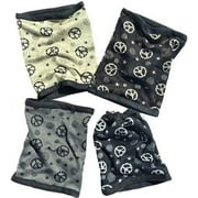 Best 4 Pk Peace Sign Heat Holding Thermal Ski Neck Warmer Gaiter for Men Women Casual Top Hat Infinity Scarf Scarves Unique Useful Snowboarding Gift Idea Under 5 Dollars Him Her Teen Boy Girl