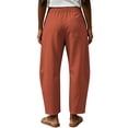 thumbnail image 6 of Cotton Linen Pants Women Wide Leg Loose Casual Cropped Elastis Waisted Pants for Women with Pockets, 6 of 8