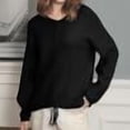 thumbnail image 1 of PEONAVET Chandail Col Roulé Femme Blouses Décontractées à Blocs de Couleur Manches Longues Col Rond Haut/chemises, 1 of 3