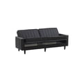 thumbnail image 4 of Ottomanson Virgo Sofa Bed with Storage 76", Black Leatherette, 4 of 10
