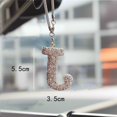 thumbnail image 3 of Shoreew Bling Car Letter Charm Faux Letter Pendant Car Rear View Mirror Hanging Rhinestone Alphabet Ornament for Car Tree Accessory, 3 of 7