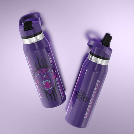 

Zak Designs Marvel Comics Viola 20 Ounce Stainless Steel Water Bottle Black Panther 2