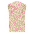 thumbnail image 4 of Shirts for Women Plus Size Sleeveless Round Neck Floral Printed Casual Tank Top Pink L, 4 of 5