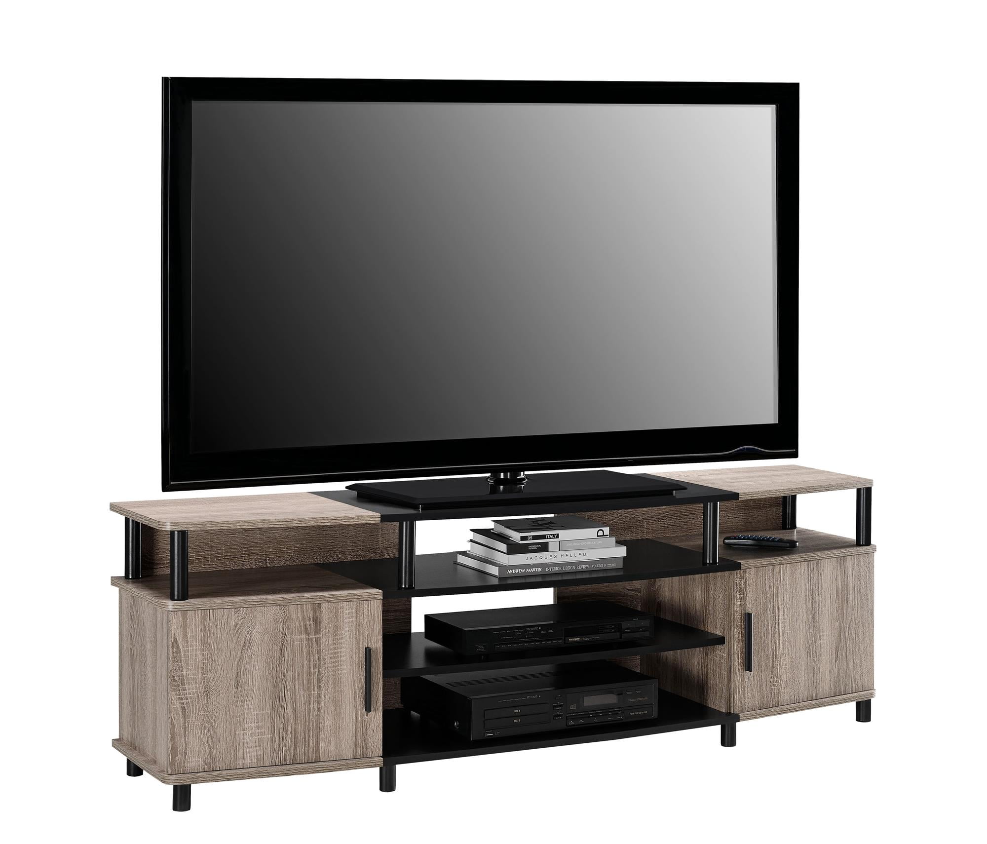Black, 50 Inch Ameriwood Home Carson TV Stand for TVs up to 50 Wide 