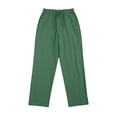 thumbnail image 4 of Conairie Women's Summer Solid Linen Elastic Waist Loose Long Pants Casual GN2 L, 4 of 4