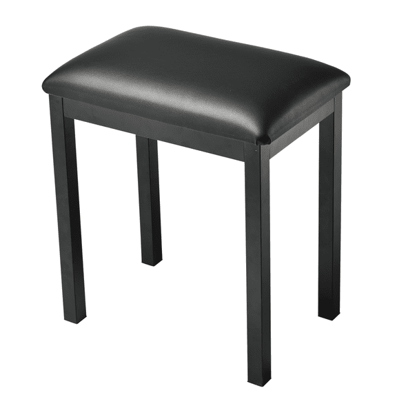Olakula PU Leather Piano Bench Padded Keyboard Seat Single Stool Piano,More Stable Comfortable,Black