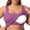 Purple, variant on Women's Plus Size Ribbed Basic Tank Tops with Built-in Bra Sleeveless Gym Athletic Yoga Camisole Black