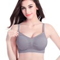 thumbnail image 2 of Sujetador de lactancia para mujeres embarazadas sin aro de acero con hebilla frontal y sin costuras de talla grande, ajuste de alimentación, sujetador de lactancia posparto fruncido, ropa interior, 2 of 6