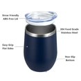thumbnail image 5 of Wine Tumbler, 12oz Insulated Wine Tumbler with Lid and Straw, Double Wall Vacuum Stainless Steel for Cold & Hot DrinksNavy, 5 of 9