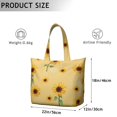 thumbnail image 5 of Sunflower Women's Large Weekend Travel Bag Moving Canvas Handbag Thick Double Layer Beach Weekend Travel Unisex Hospital Maternity Delivery with Toiletry Waterproof, 5 of 5