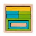 thumbnail image 2 of HILABEE Creative Wooden Stacker Nesting Puzzle Blocks Montessori Fine Motor Skills Color Geometric rectangle, 2 of 9