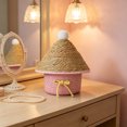 thumbnail image 4 of Round Woven Cotton Rope Storage Basket with Lid, Multicolor, 11 x 7 Inches, Decorative Organizer for Desk, Shelf, Bathroom, 4 of 6