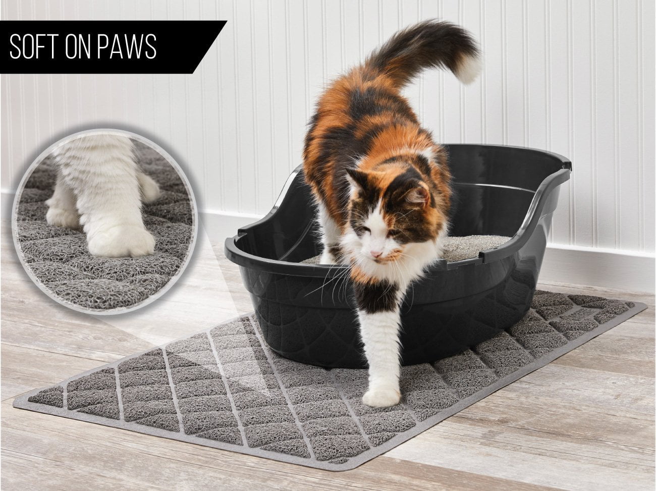 Cat Litter MAT Catcher - Smartgrip Paw-Shaped Innovative Grass-Like  Material Traps and Catches Litter While Remaining Soft On Paws - 1 Year  warranty 