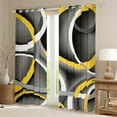 thumbnail image 2 of Manfei Waves Stripes Lines Blackout Curtains Set of 2 (52x84 Each),Modern Geometric Window Curtains,Gray Yellow White Curtains and Drapes For Boys Girls,Breathable Home Decor, 2 of 6