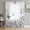 White, variant on Bedliving Sheer Curtains 84 Inches Long 2 Panels Blue Daisy Floral Light Filtering Voile Drapes Rod Pocket Curtains for Bedroom Living Room Decor