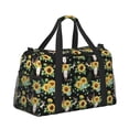 thumbnail image 2 of Disketp Sunflower Skull Boho Bolsa de Viaje Tipo Duffle, Bolso de Mano para Fin de Semana para Mujer, Bolsa de Gimnasio Ligera para Hombre, Esencial para Viajes, 2 of 7