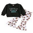 thumbnail image 1 of PENGXIANG Baby Boys 2PCS Pants Sets Long Sleeve  Neck Sweatshirt Tops Solid Color Pants Sets, 1 of 7