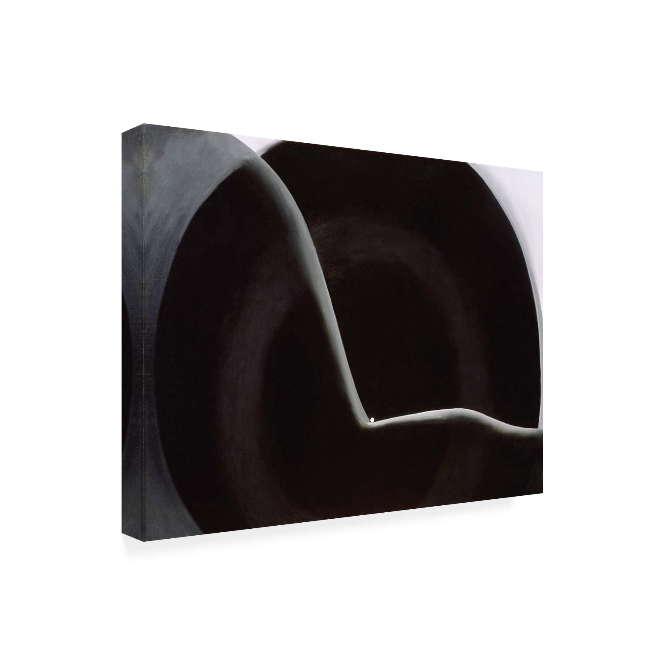 Canvas Wall Art - Vintage Apple Collection 'Okeefe Black Abstraction' Wall Art for Living Room, Bedroom, or Office Décor by Trademark Fine Art - 24 x 18 Inches