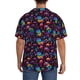 thumbnail image 3 of Fotbe mushroom colorful Skull Camisa Estampada de Manga Corta para Hombre, Casual de Verano, Estilo Playero, Sin Arrugas-3X-Large, 3 of 5