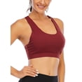 thumbnail image 2 of FANNYC Women's High Impact Sports Bra Criss Cross Back Longline Padded Yoga Bra Crop Top Stretch Comfort Push Up Sports Bras For Running Active Gym Workout Fitness, 2 of 8