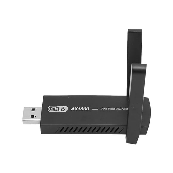WiFi 6 Adapter, 2.4GHZ 5.0GHZ WPA3 Encryption WiFi 6 USB3.0 AX1800M WiFi Dongle  For Laptop