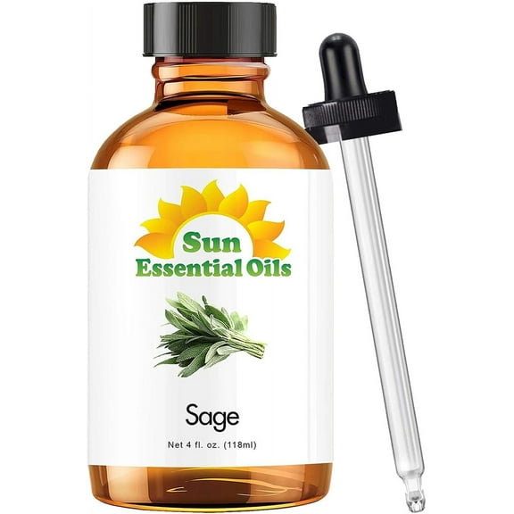Sun Essential Oils 4oz - Sage Essential Oil - 4 Fluid Ounces
