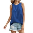 thumbnail image 2 of Xunlbb Tank Top for Women Fashion Women's Casual Round Neck Sleeveless T-shirt Summer Top Sleeveless Tops for Women S-2XL, 2 of 3