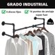 thumbnail image 4 of Hogar Estante de Ropa, Perchero de Pared para Ropa Industrial para Colgar, Barra Desmontable Multiusos para Armario, Balcón, Baño, Dormitorio, Hierro Negro, 4 of 4