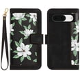 thumbnail image 1 of Compatible with Google Pixel 8 Vintage Flower Wallet Case Magnetic Closure Cover with Card Slots, 1 of 5