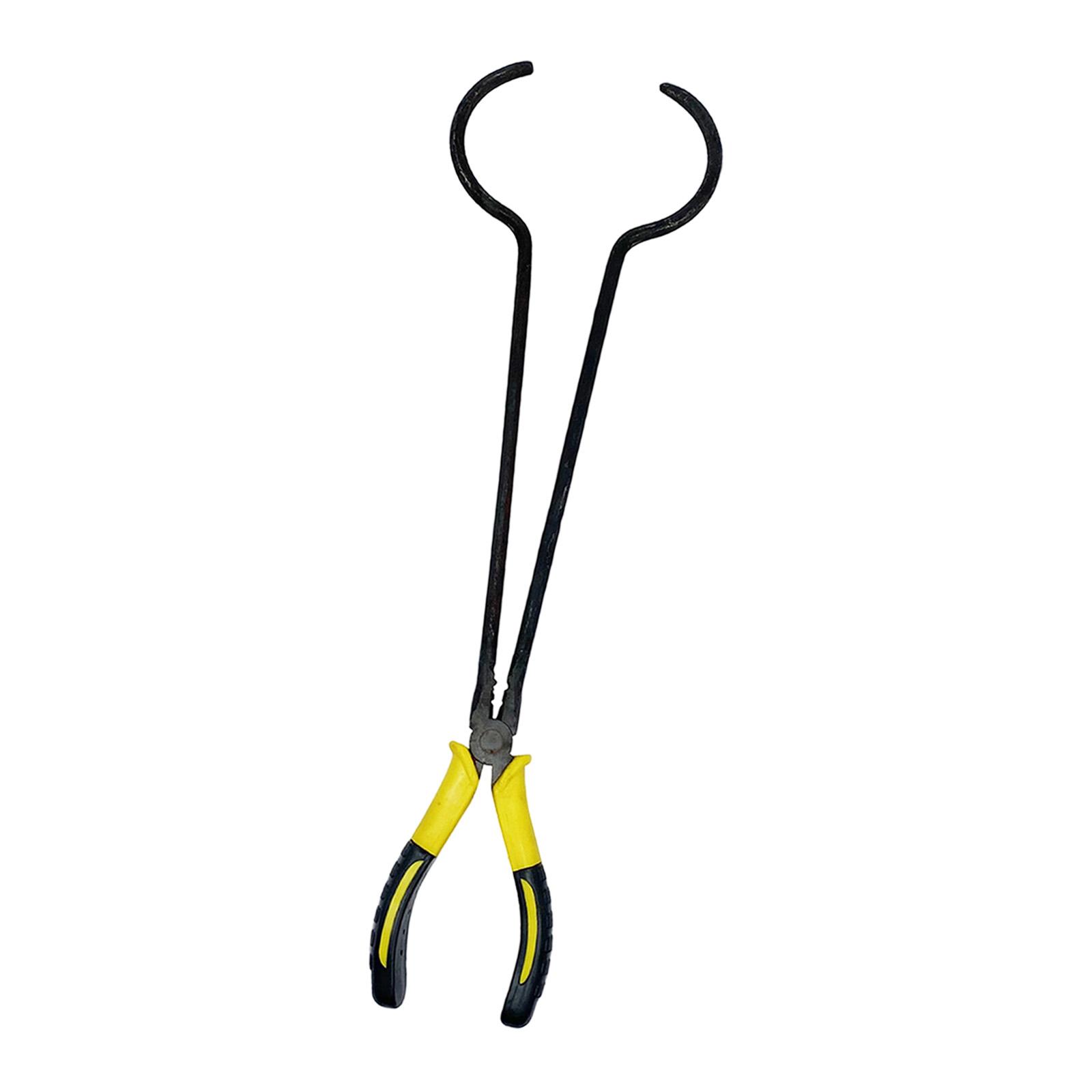 Crucible Tongs Furnace Clamp Jewelry Making Heat Resistant Rubber Grip Laboratory Metal Casting